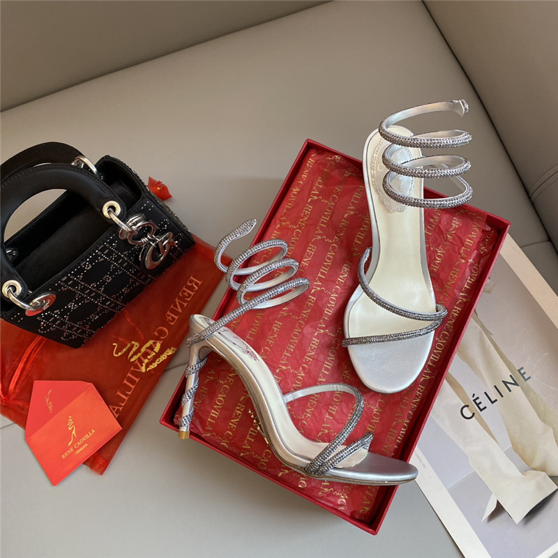 Rene Caovilla Dupe Snake Band Sandals