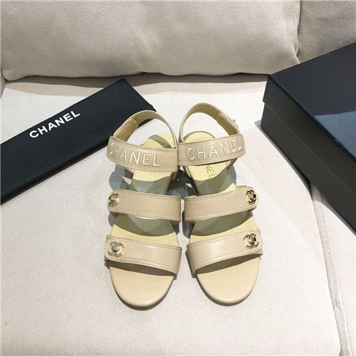 Ch**el flat sandals womens