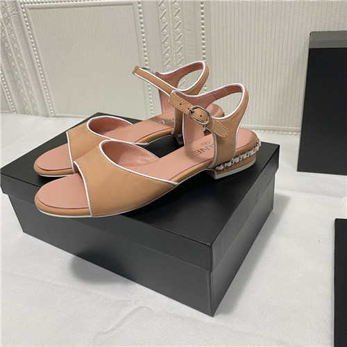 Ch**el flat sandals womens