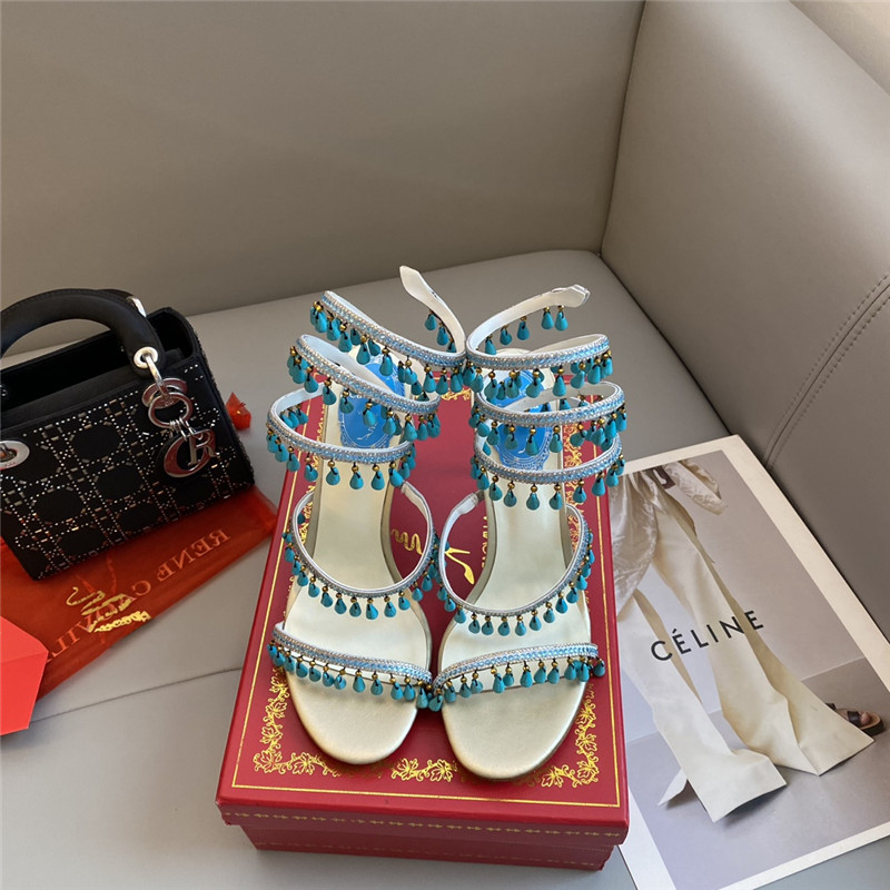 Rene Caovilla Dupe Classic snake wrap sandals