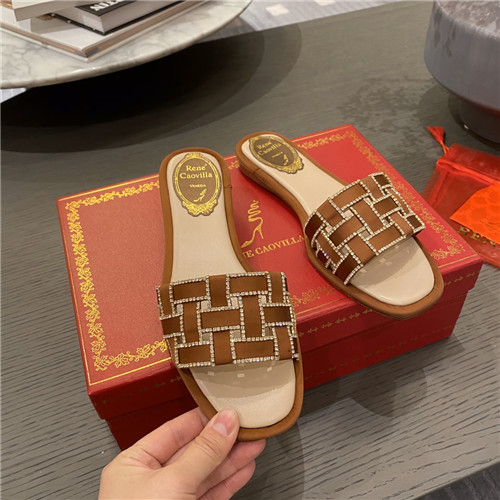 rene caovilla flat slippers