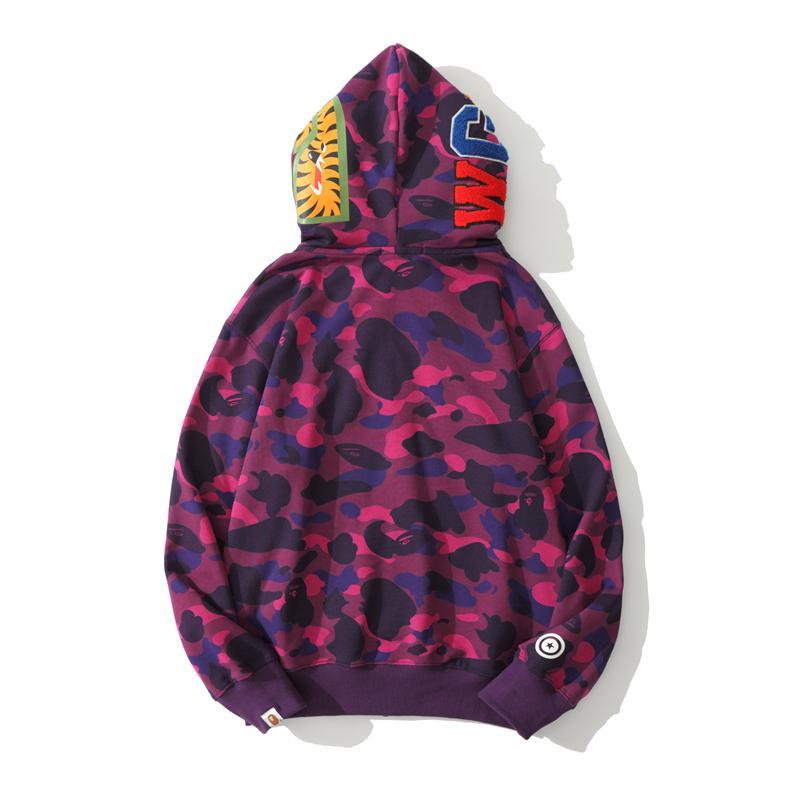 BAPE 1st Color Camo Shark Double Full Zip Hoodie