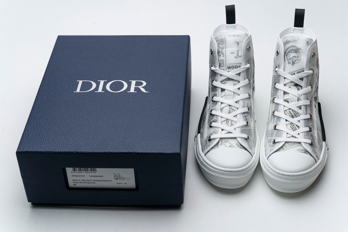 Converse Dupes D10r B23 Oblique Transparency High H565 White Black