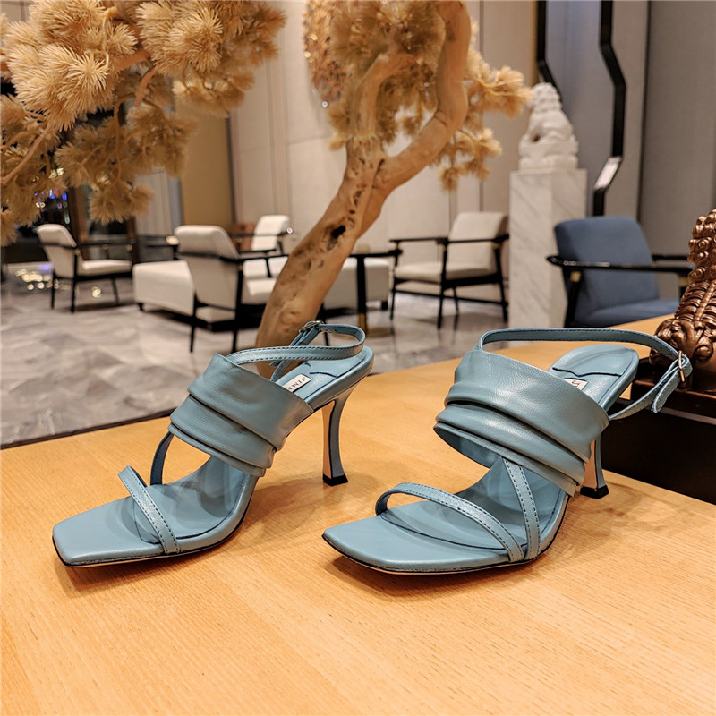 J1m*y Ch00 High Heel Square Toe Sandals