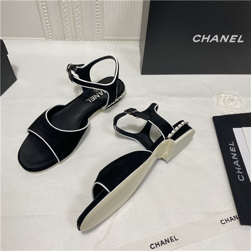 Ch**el flat sandals womens