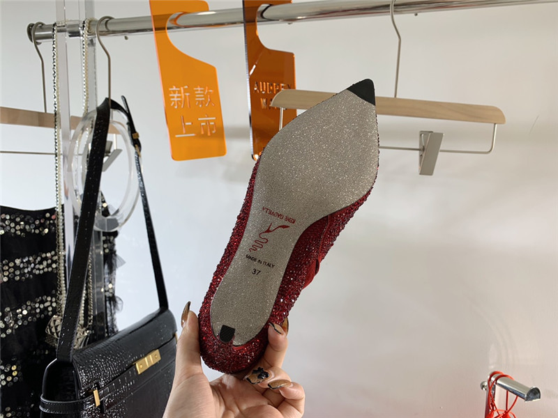 Rene Caovilla drilled pointed high heel booties