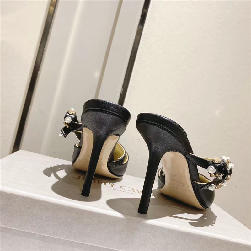 J1m*y Ch00 bow heels dupe Bow High Heel Sandals Slippers