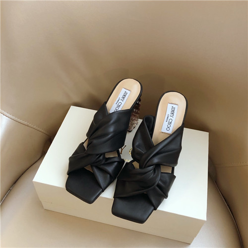 J1m*y Ch00 block heels slippers