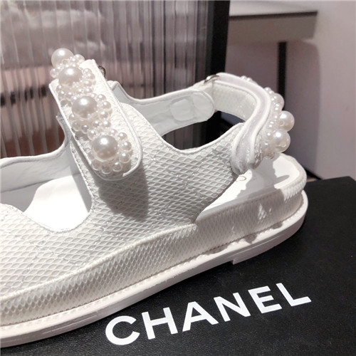 Ch**el flat sandals womens