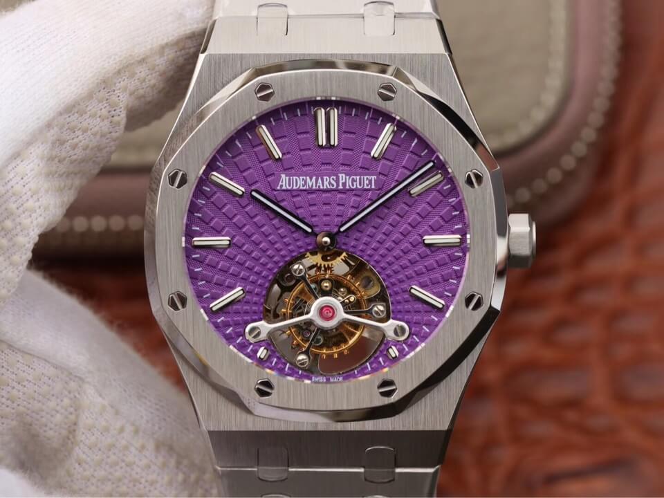 Replica Audemars P1g*et Royal Oak Tourbillon 26522ST.OO.1220ST.01 1:1 Best Edition JF Factory Stainless Steel