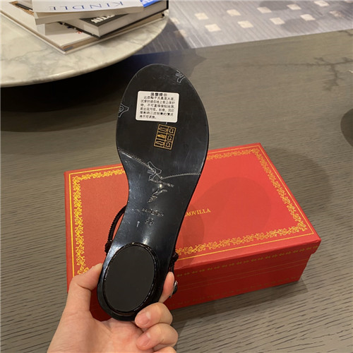 rene caovilla flat sandals