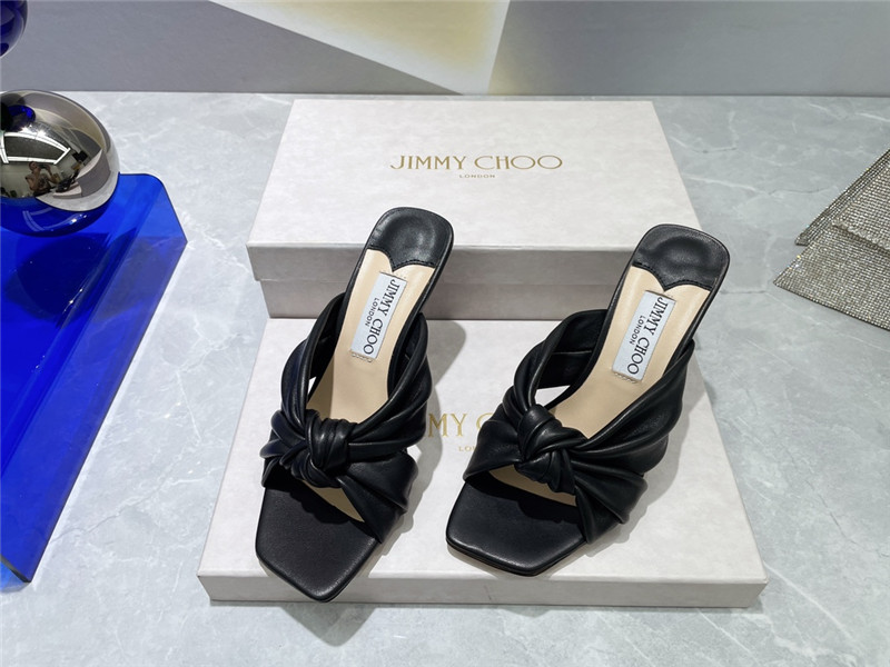 J1m*y Ch00 bow heels dupe square toe bow sandals