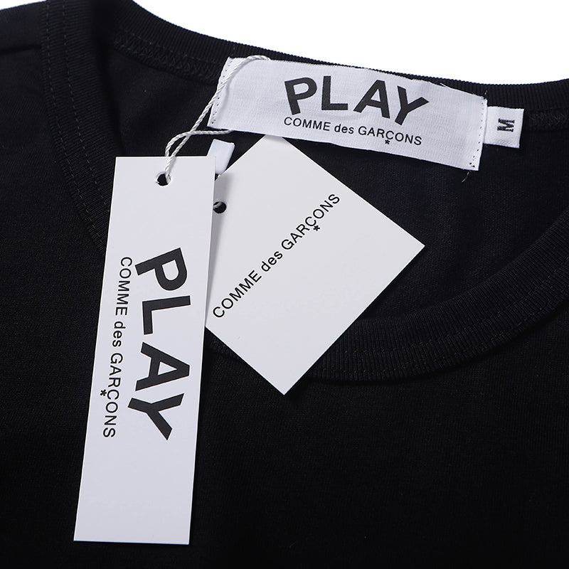 Comme Des Garcons Play Double Heart T Shirt 2333
