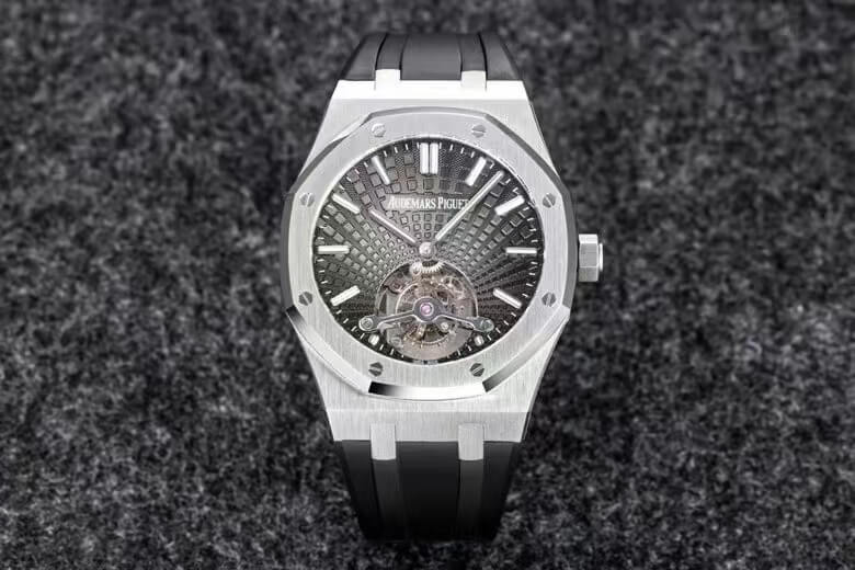 Replica Audemars P1g*et Royal Oak Tourbillon 1:1 Best Edition R8 Factory V3 Black Strap
