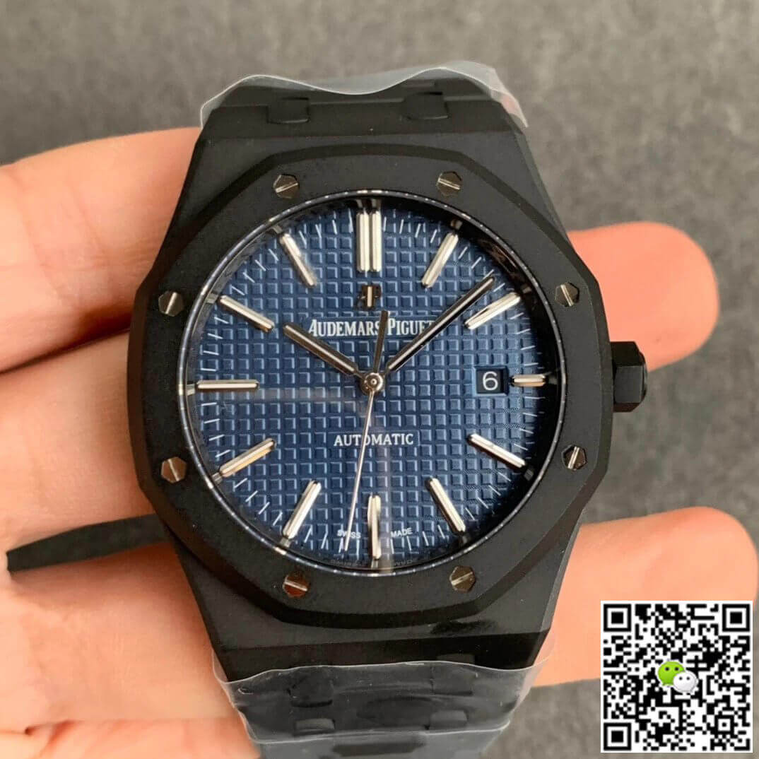 Replica Audemars P1g*et Royal Oak 15400 DLC Version 1:1 Best Edition ZF Factory Blue Dial