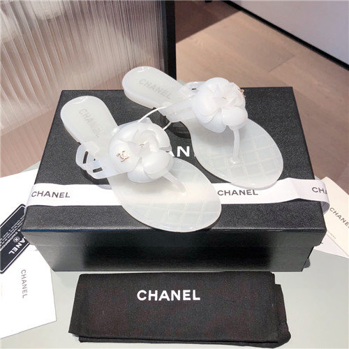 Ch**el Flat Dupes transparent sandals
