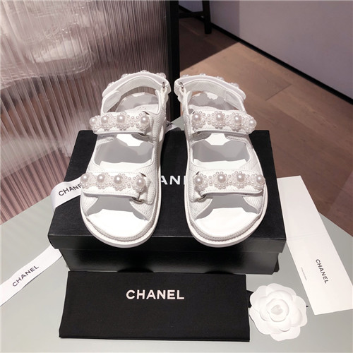 Ch**el flat sandals womens