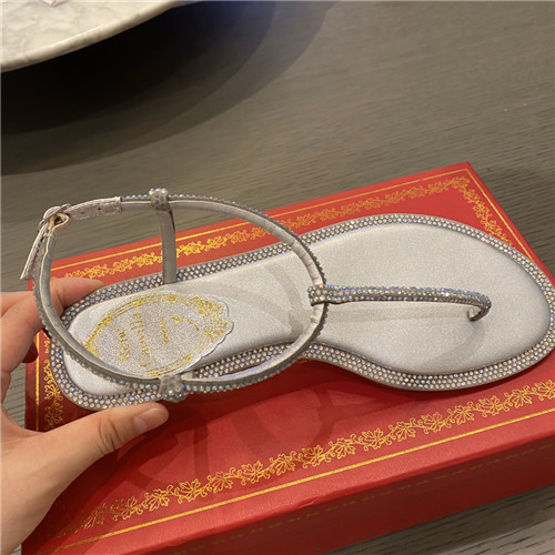 rene caovilla flat sandals