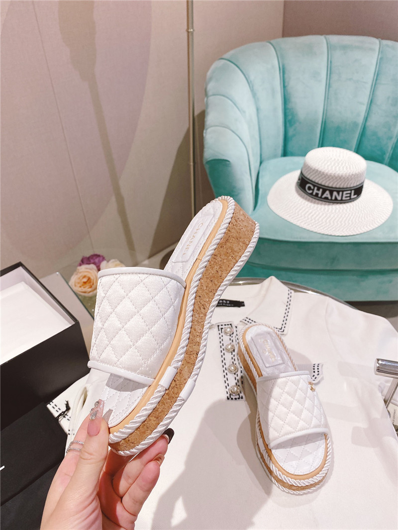 Ch**el flat platform slippers
