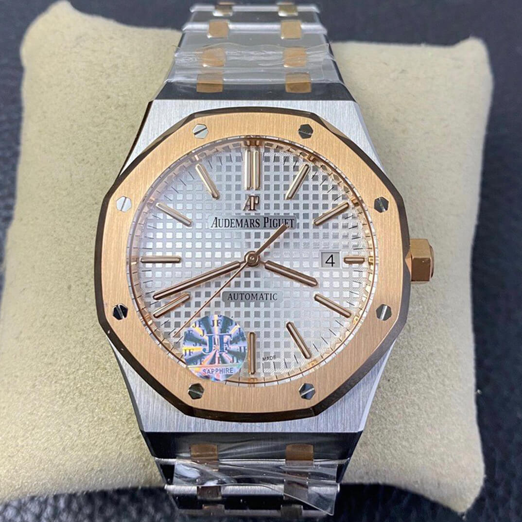 Replica Audemars P1g*et Royal Oak 15400SR.OO.1220SR.01 JF Factory 1:1 Best Edition Swiss ETA3120 Rosegold
