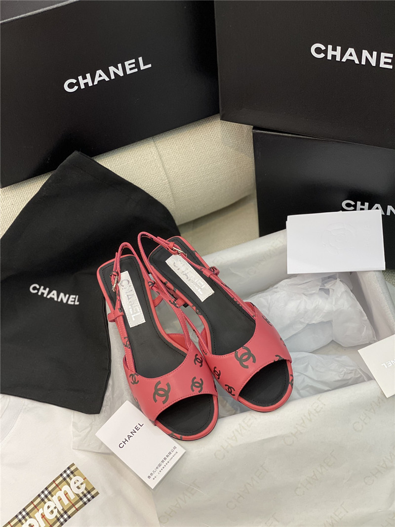 Ch**el flat cutout sandals