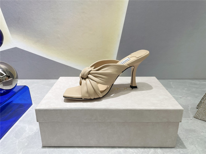 J1m*y Ch00 bow heels dupe square toe bow sandals