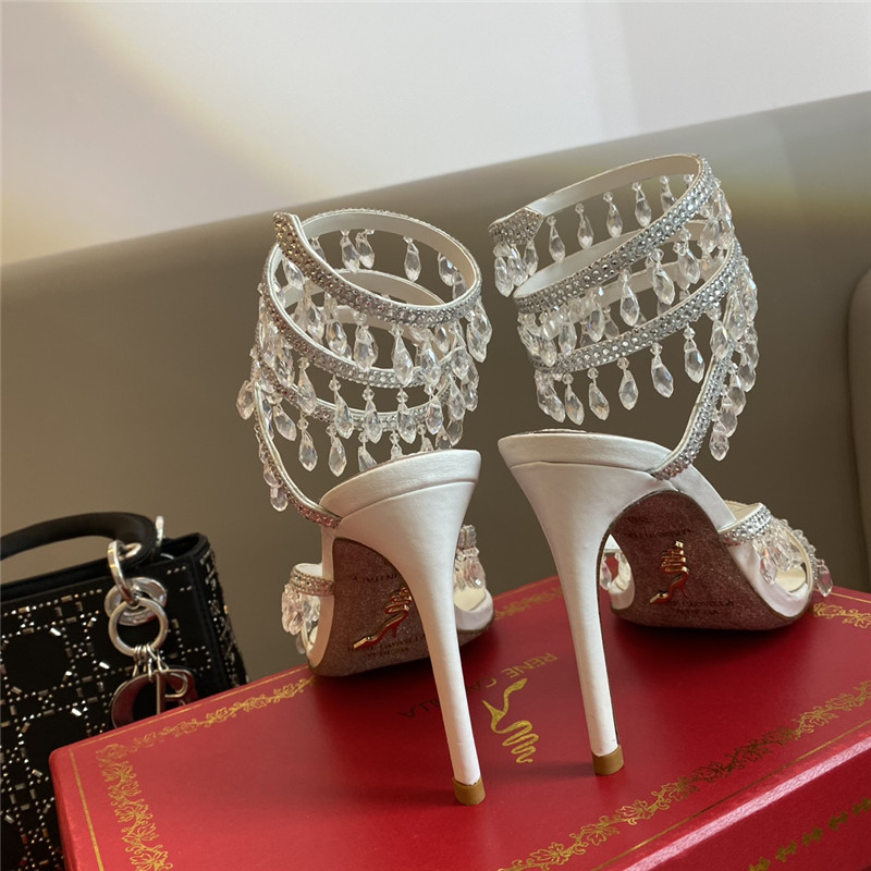 Rene Caovilla Classic Snake Wrap Sandals