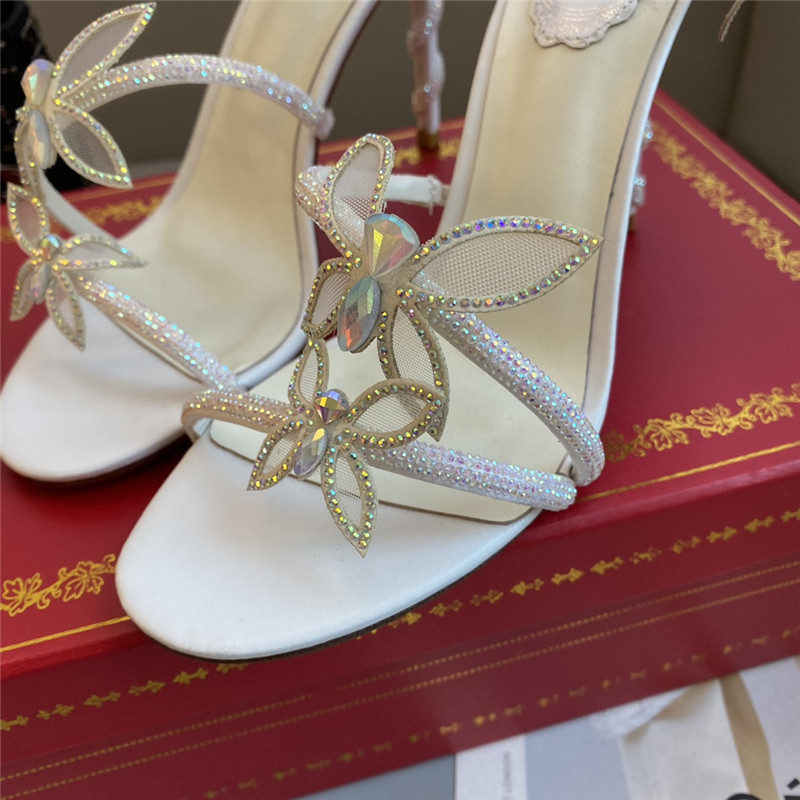 Rene Caovilla Heels Dupe latest butterfly strap high-heeled sandals