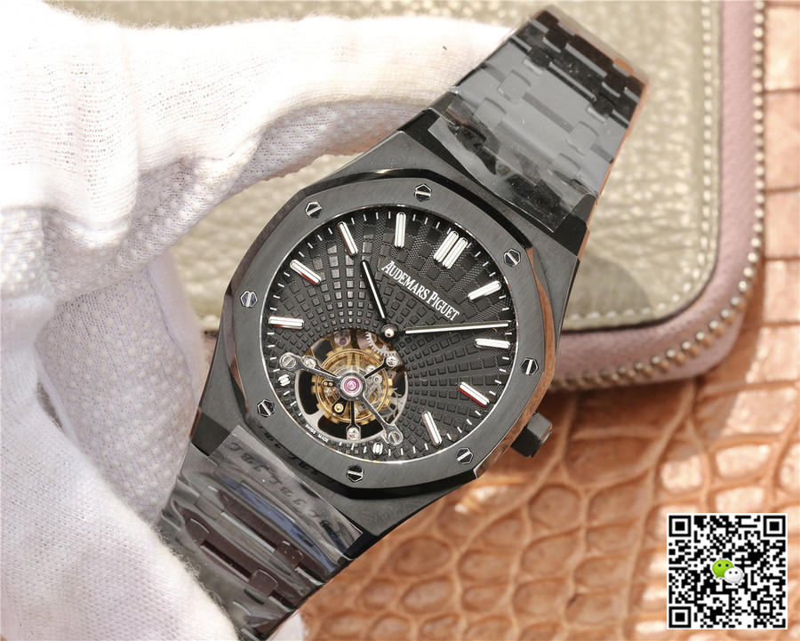 Replica Audemars P1g*et Royal Oak Tourbillon 26522CE.OO.1225CE.01 1:1 Best Edition R8 Factory Black Ceramic