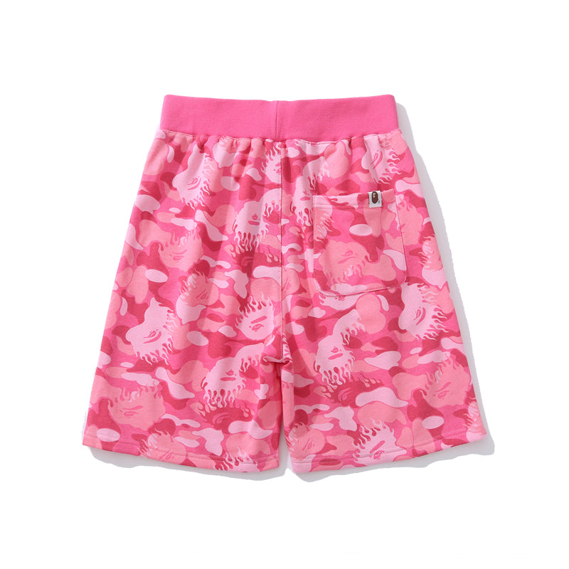 BAPE Shorts Camo Blue Red Pants HDCP8711
