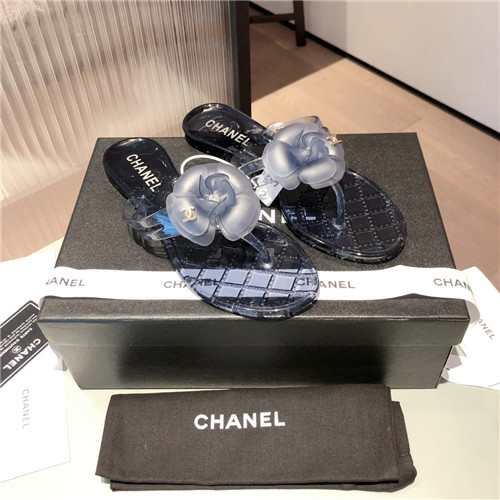 Ch**el Flat Dupes transparent sandals
