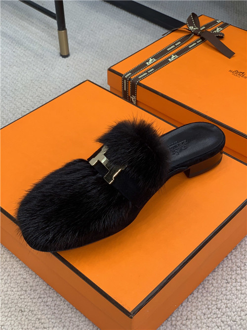 H**me5 mink loafers slippers