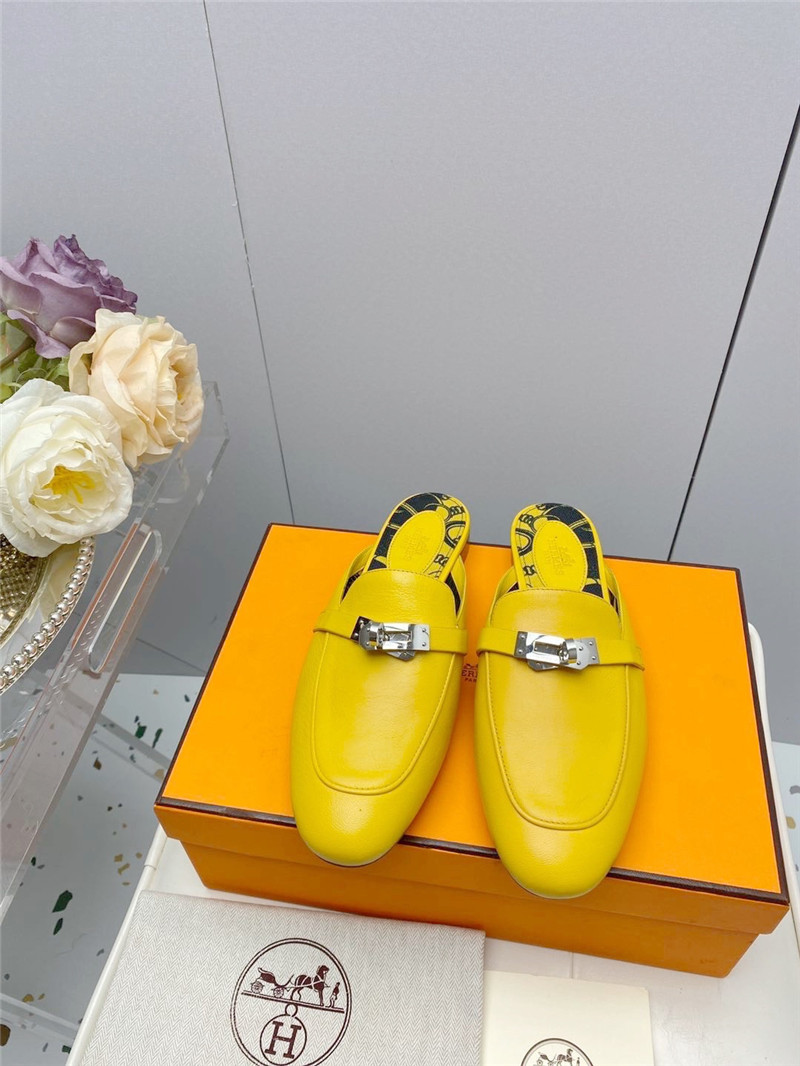 H**me5 kelly gold buckle slippers