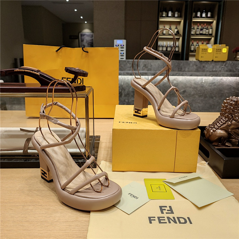 F**di color block haute couture sandals