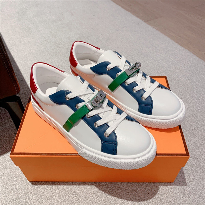 H**me5 British retro design white shoes