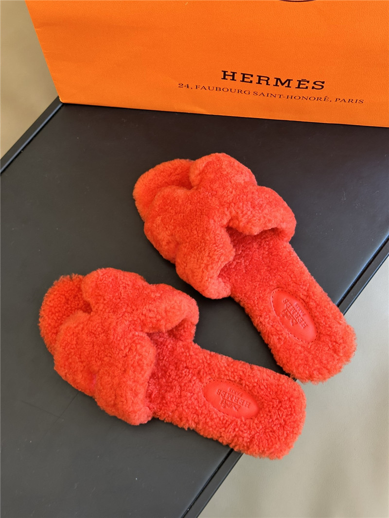 H**me5 fur roll cake hair H slippers