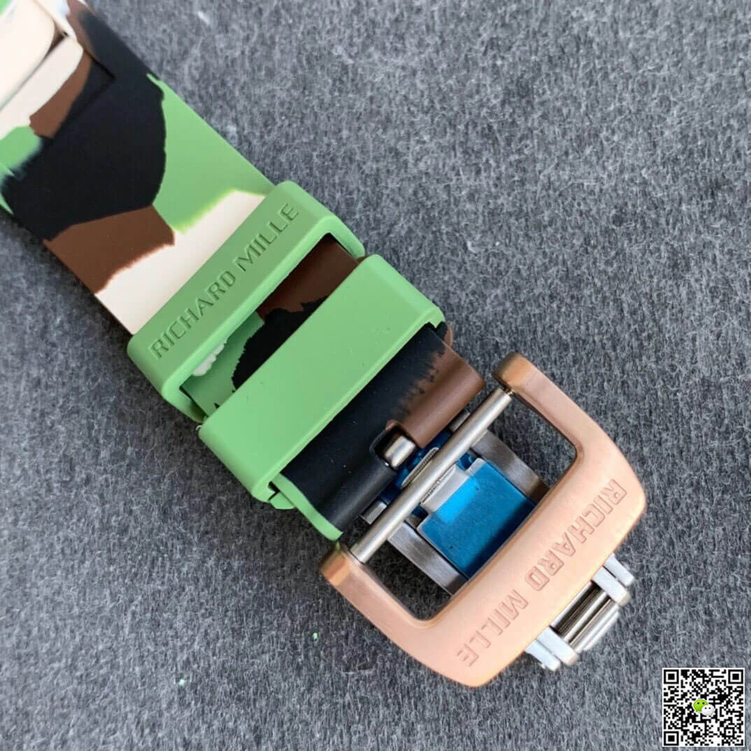 Replica Richard Mille RM11 1:1 Best Edition KV Factory Rose Gold Camouflage Strap