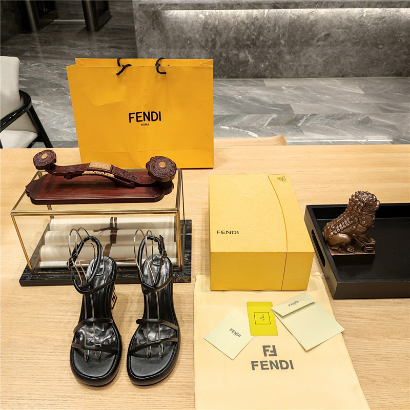 F**di color block haute couture sandals