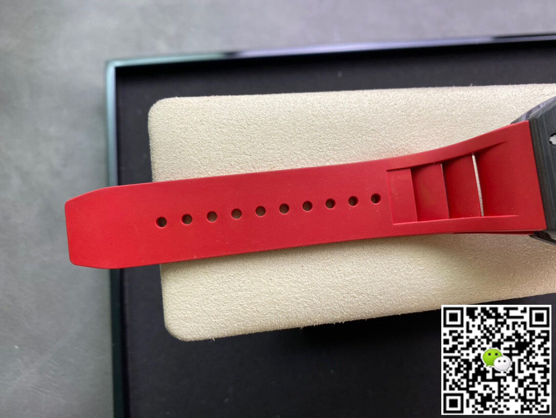 Replica Richard Mille RM055 1:1 Best Edition KV Factory V2 Carbon Fiber Red Strap