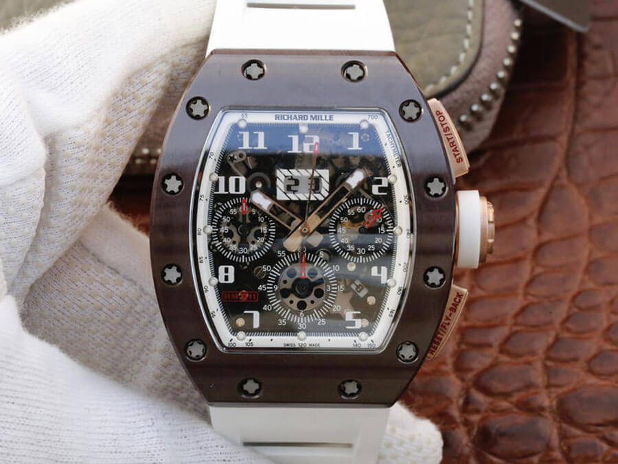 Replica Richard Mille RM011 1:1 Best Edition KV Factory Ceramic White Strap