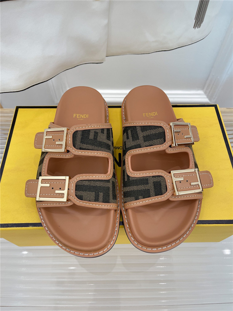 F**di ff logo plaque sandals
