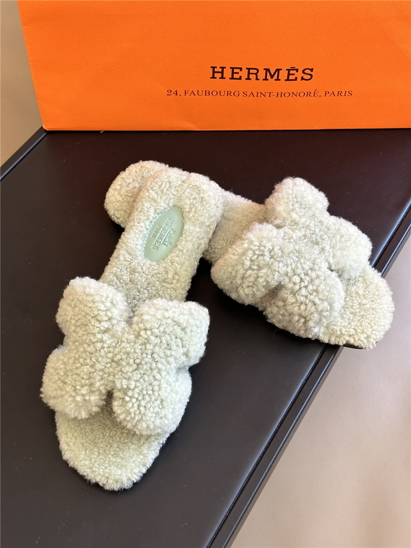 H**me5 fur roll cake hair H slippers