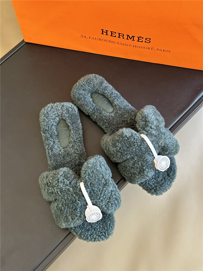 H**me5 fur roll cake hair H slippers
