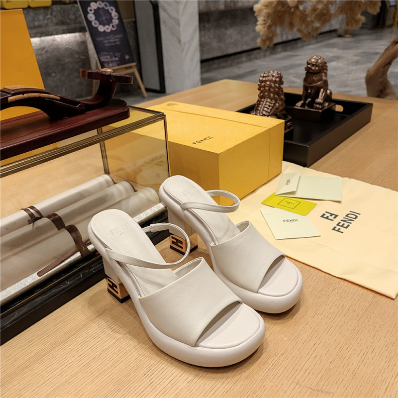 F**di block heel sandals