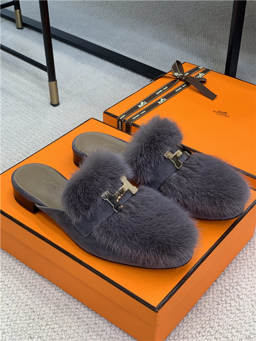 H**me5 mink loafers slippers
