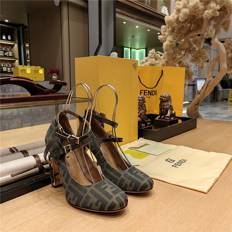 F**di electroplated high heel sandals