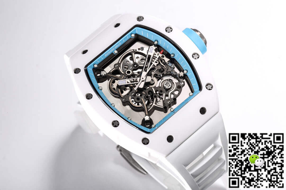 Replica Richard Mille RM-055 1:1 Best Edition BBR Factory White Ceramic Case