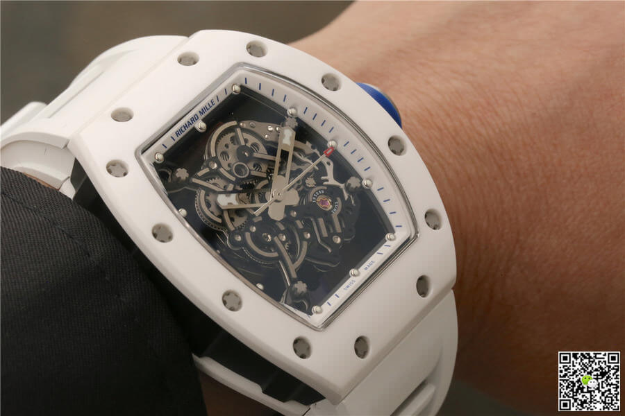 Replica Richard Mille RM055 1:1 Best Edition KV Factory Ceramic White Strap