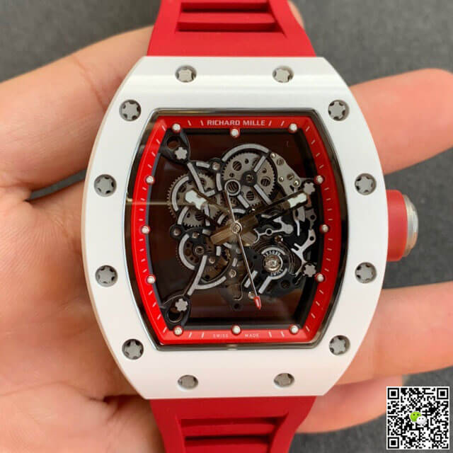 Replica Richard Mille RM055 1:1 Best Edition KV Factory V2 Ceramic Skeleton Dial