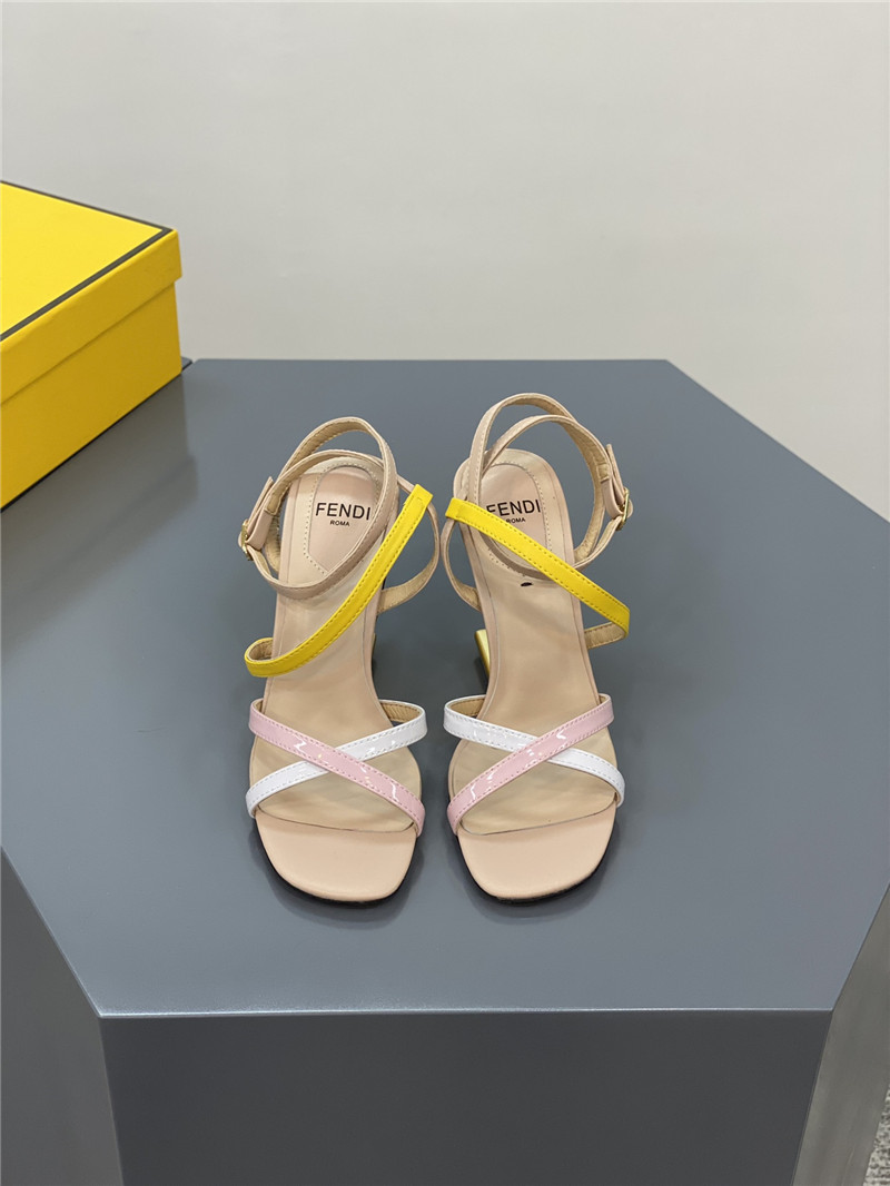 F**di mink heeled sandals